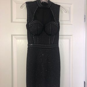 Bebe Diamond Black Bustier Dress